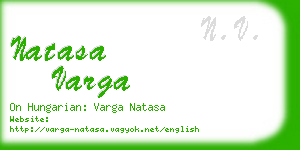 natasa varga business card